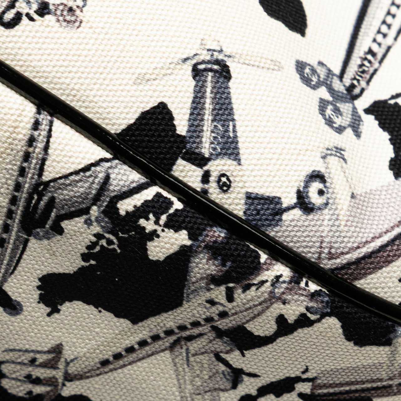Chanel Printed Canvas Coco Airline Handbag Wit