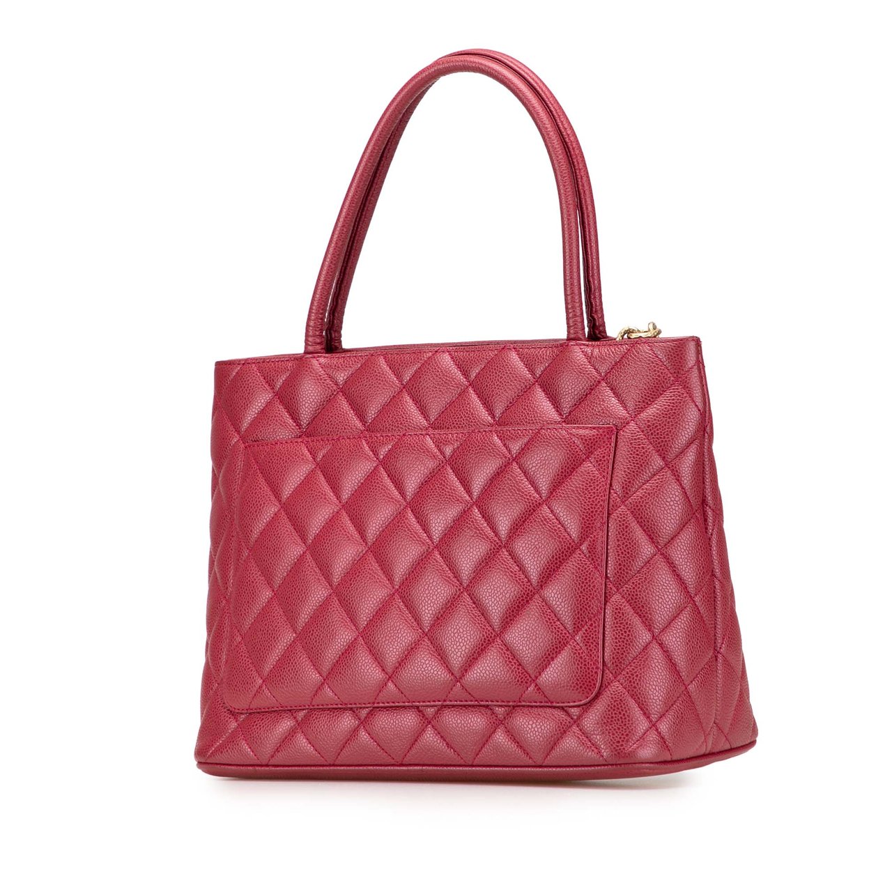 Chanel Caviar Medallion Tote Rood
