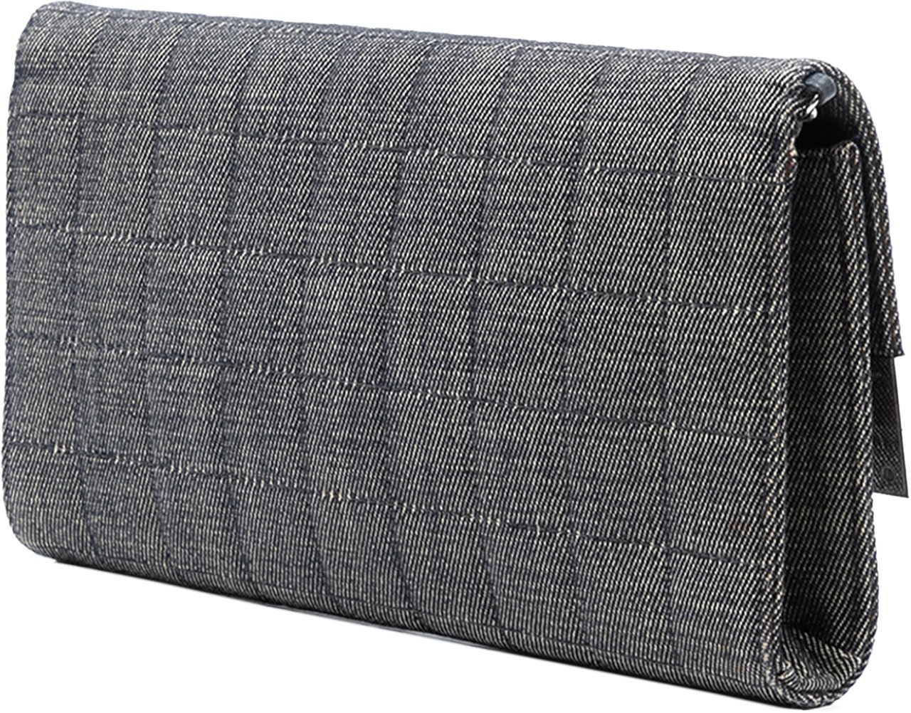 Chanel CC Choco Bar Denim Chain Flap Grijs