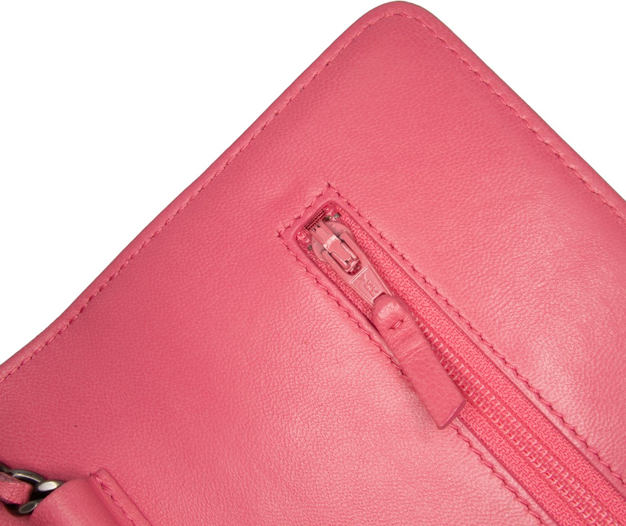 Chanel Lambskin Boy Wallet On Chain Roze