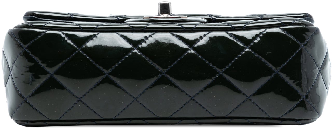 Chanel Mini Rectangular Classic Patent Single Flap Zwart