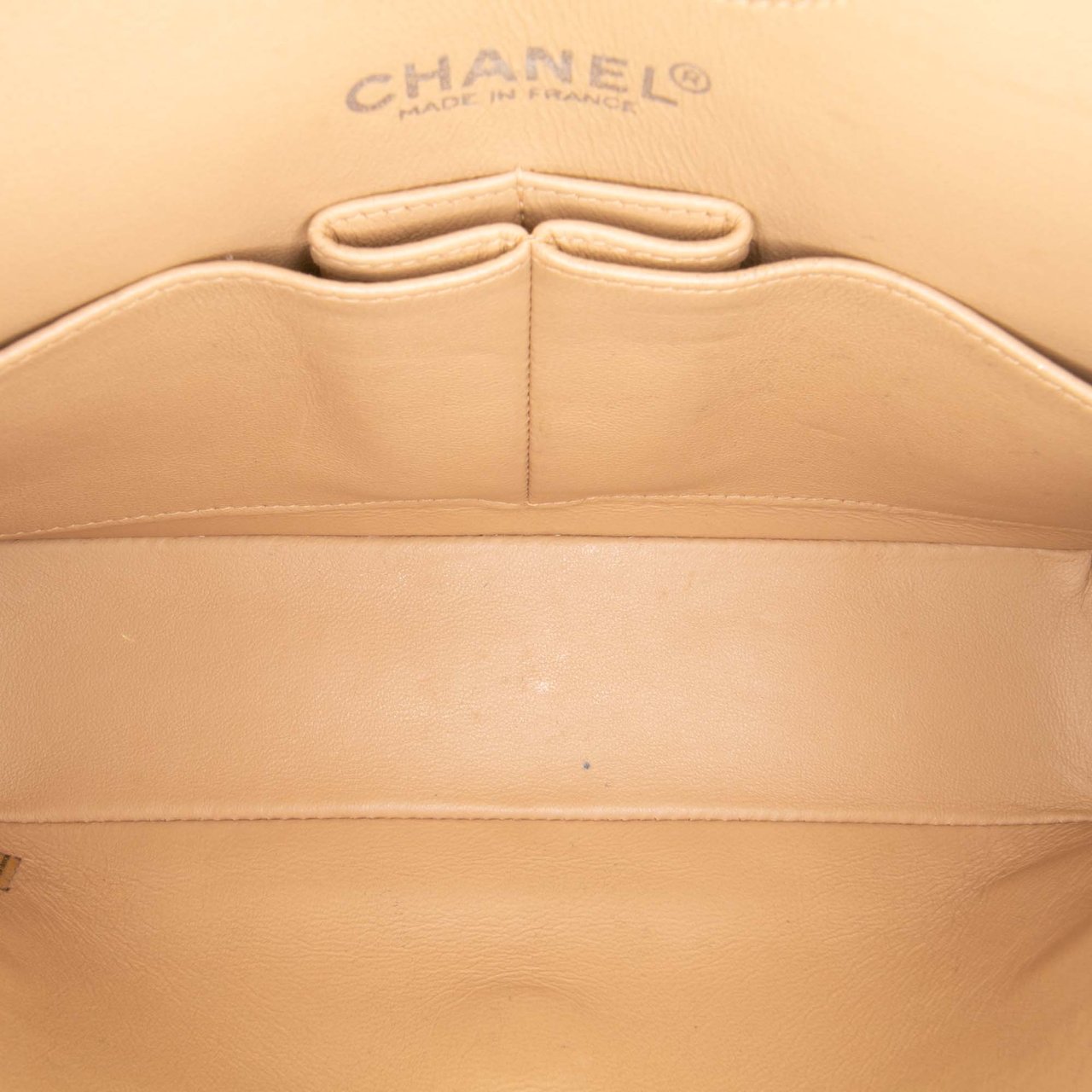 Chanel Small Classic Lambskin Double Flap Bruin