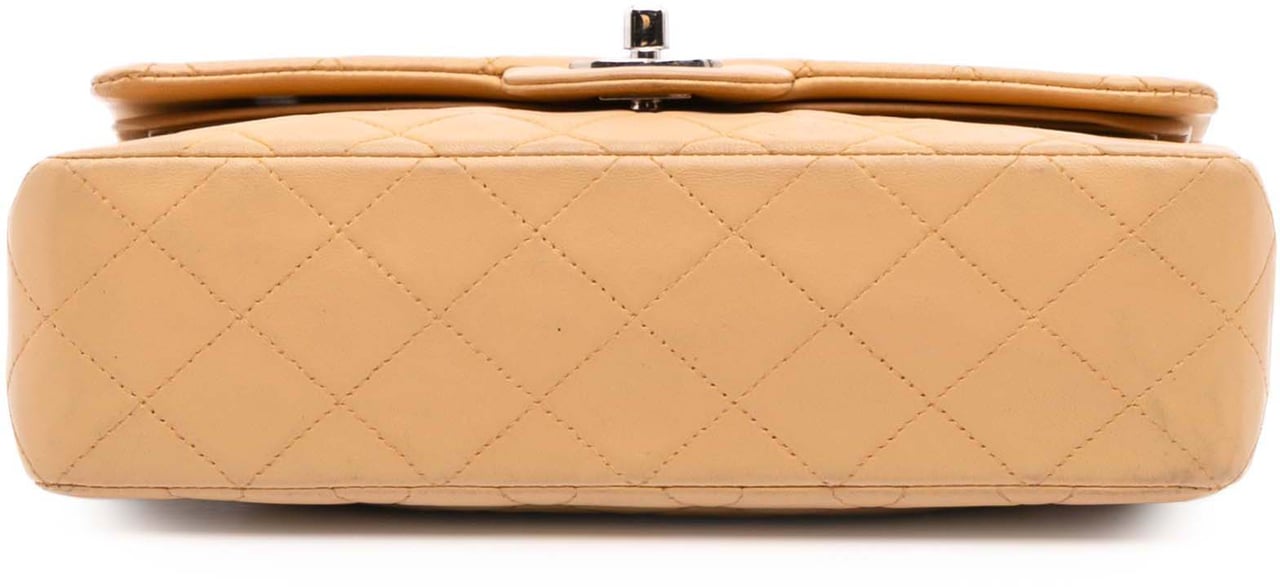 Chanel Small Classic Lambskin Double Flap Bruin