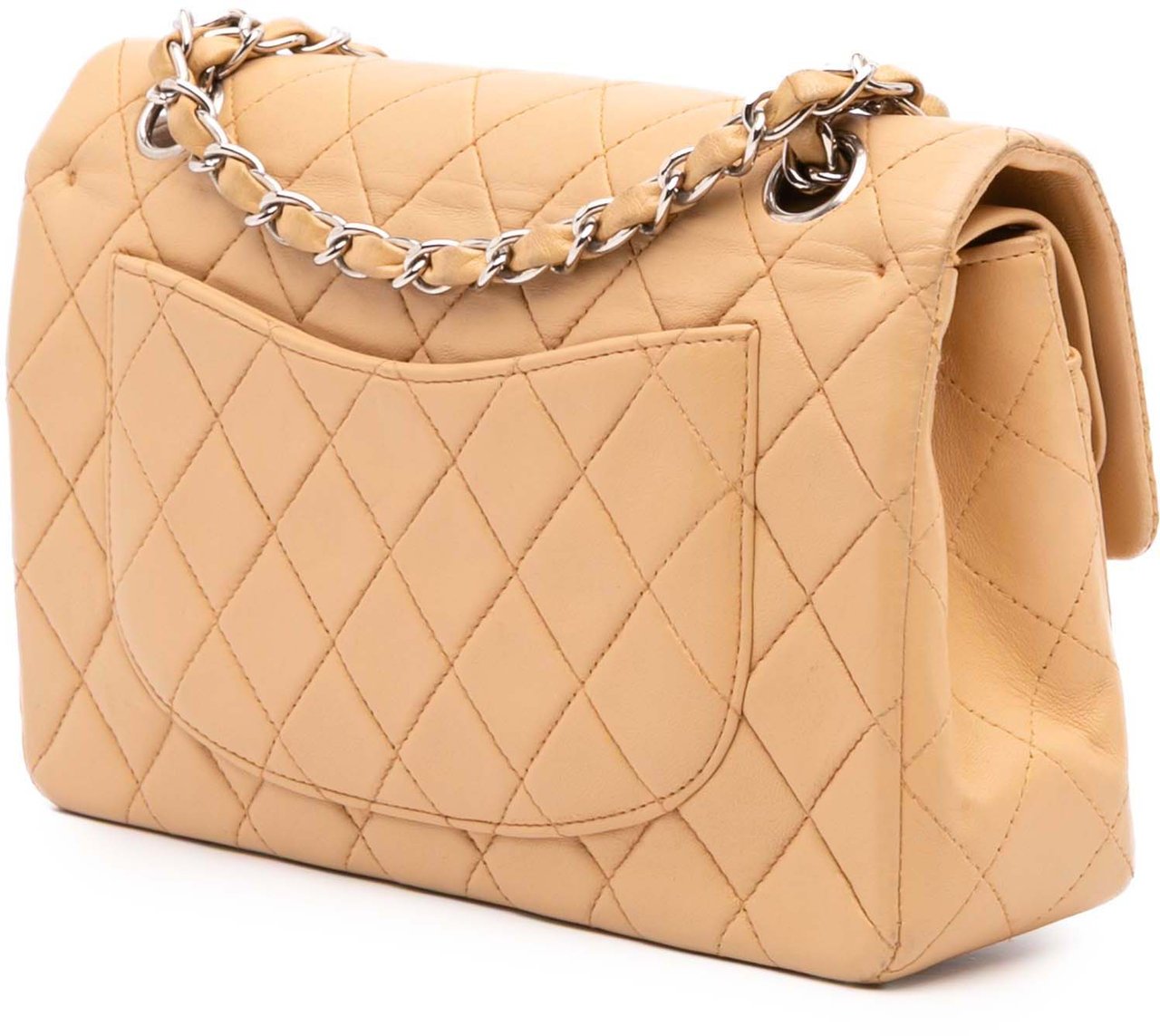 Chanel Small Classic Lambskin Double Flap Bruin