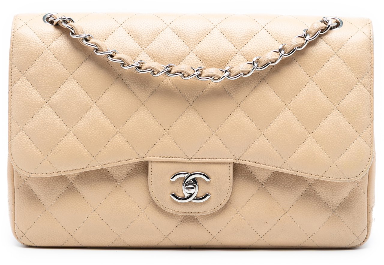 Chanel Jumbo Classic Caviar Double Flap Bruin