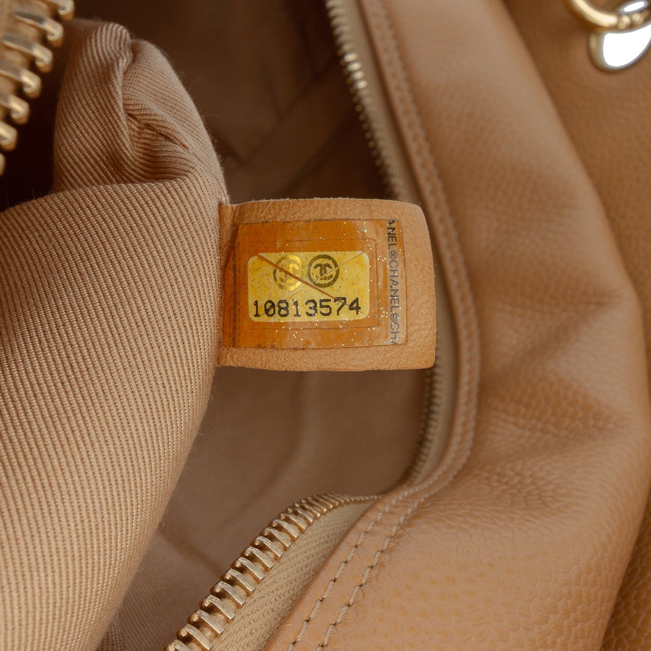 Chanel Petite Caviar Timeless Tote Bruin