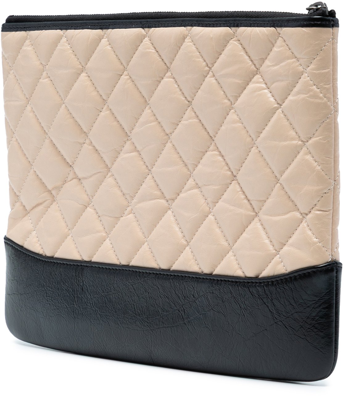 Chanel Medium Aged Calfskin Gabrielle O Case Clutch Bruin