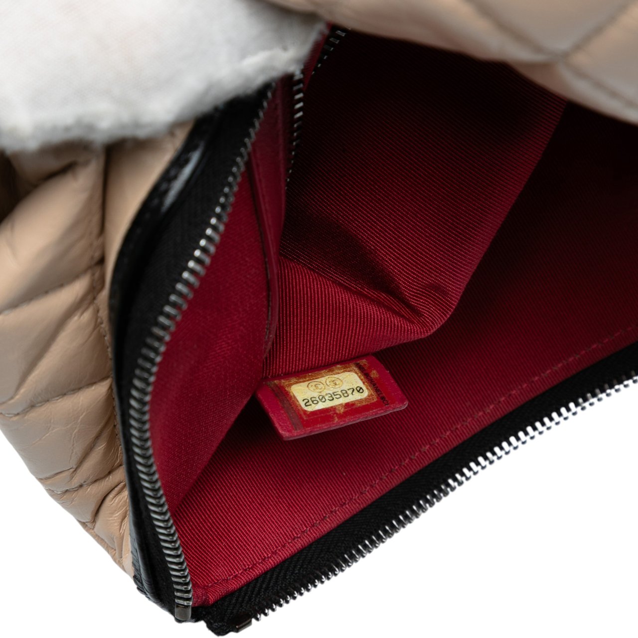 Chanel Medium Aged Calfskin Gabrielle O Case Clutch Bruin