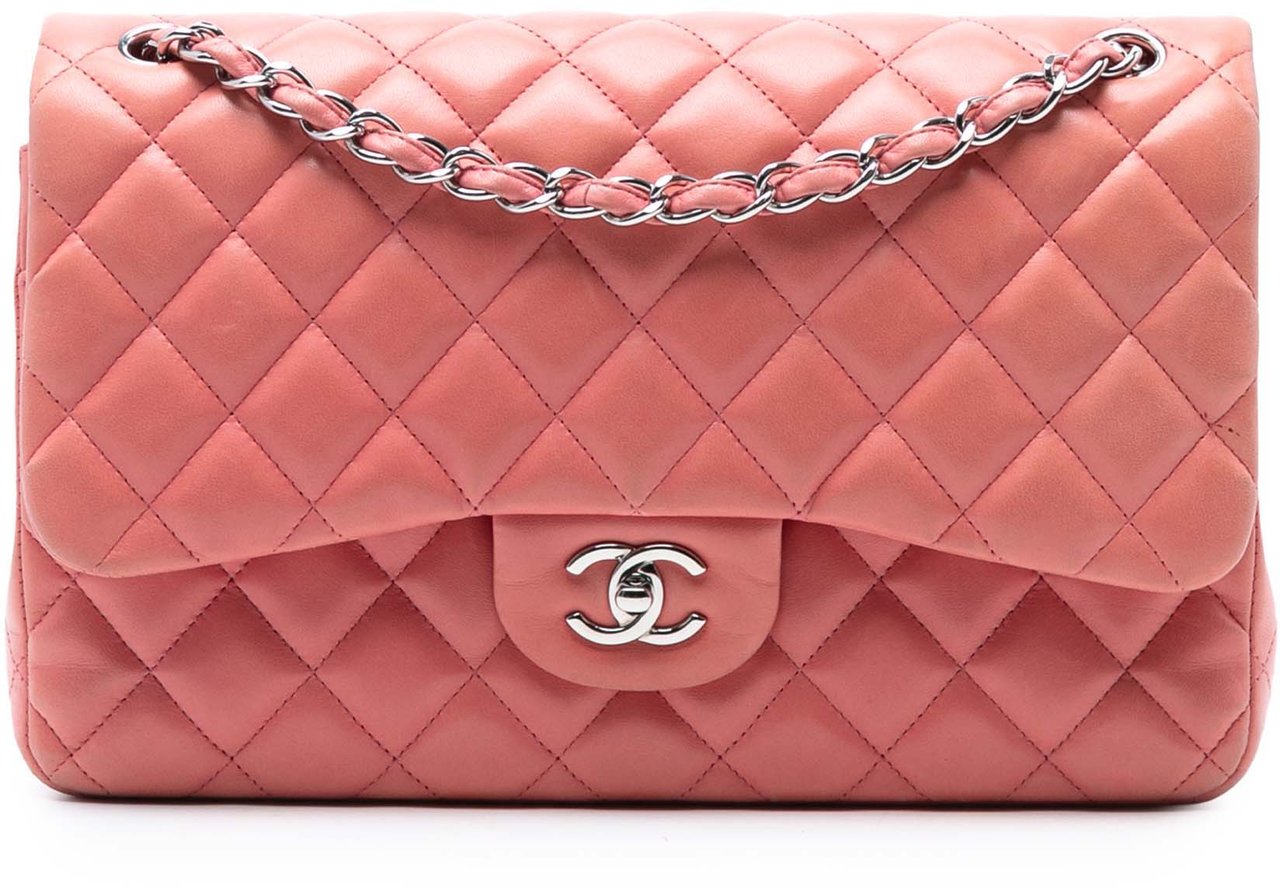 Chanel Jumbo Classic Lambskin Double Flap Roze
