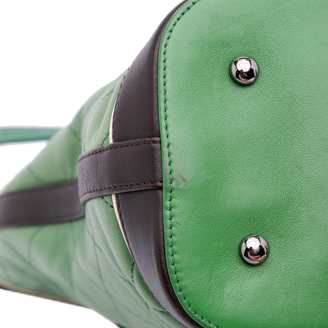 Chanel CC Quilted Lambskin Country Club Tote Groen