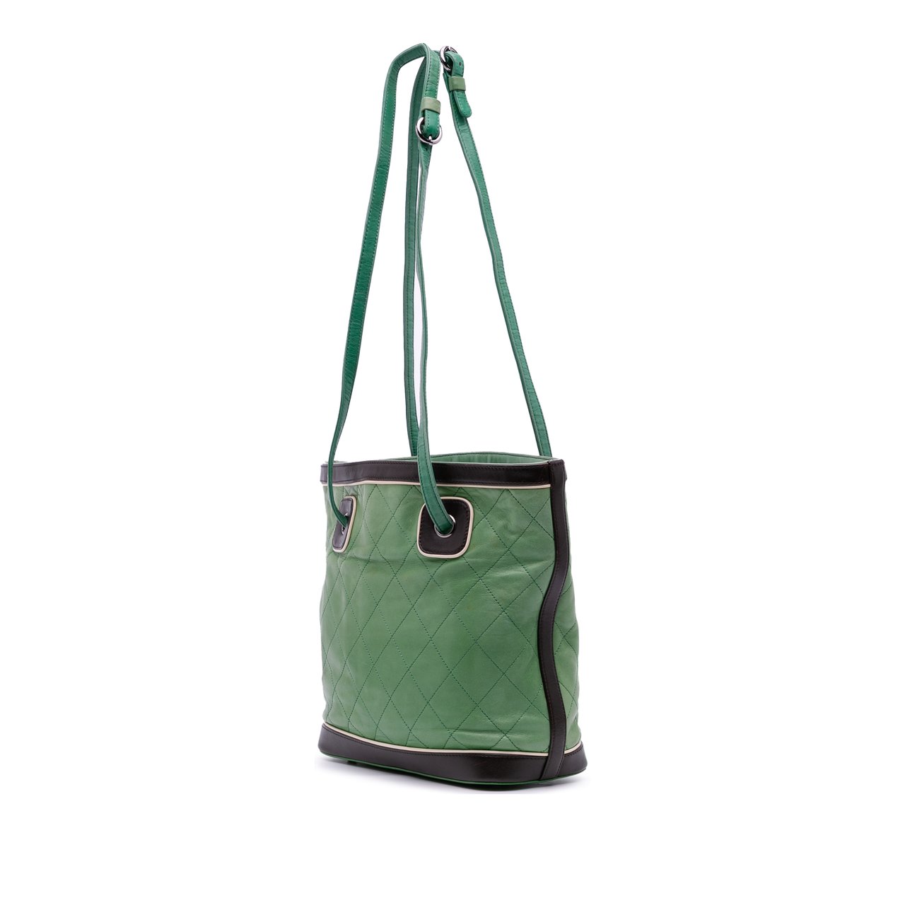 Chanel CC Quilted Lambskin Country Club Tote Groen