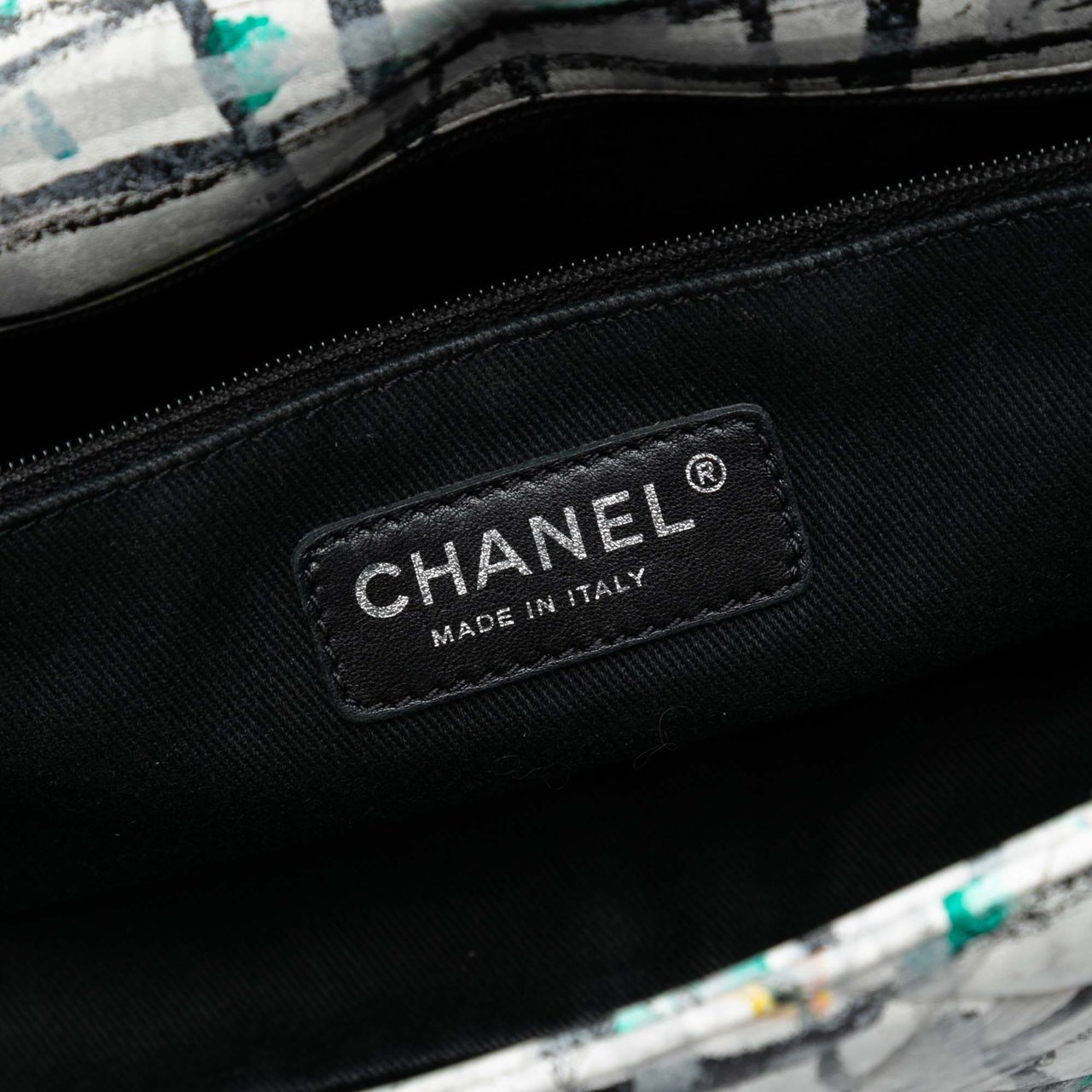 Chanel Medium Calfskin Hand Painted Graffiti Flap Wit
