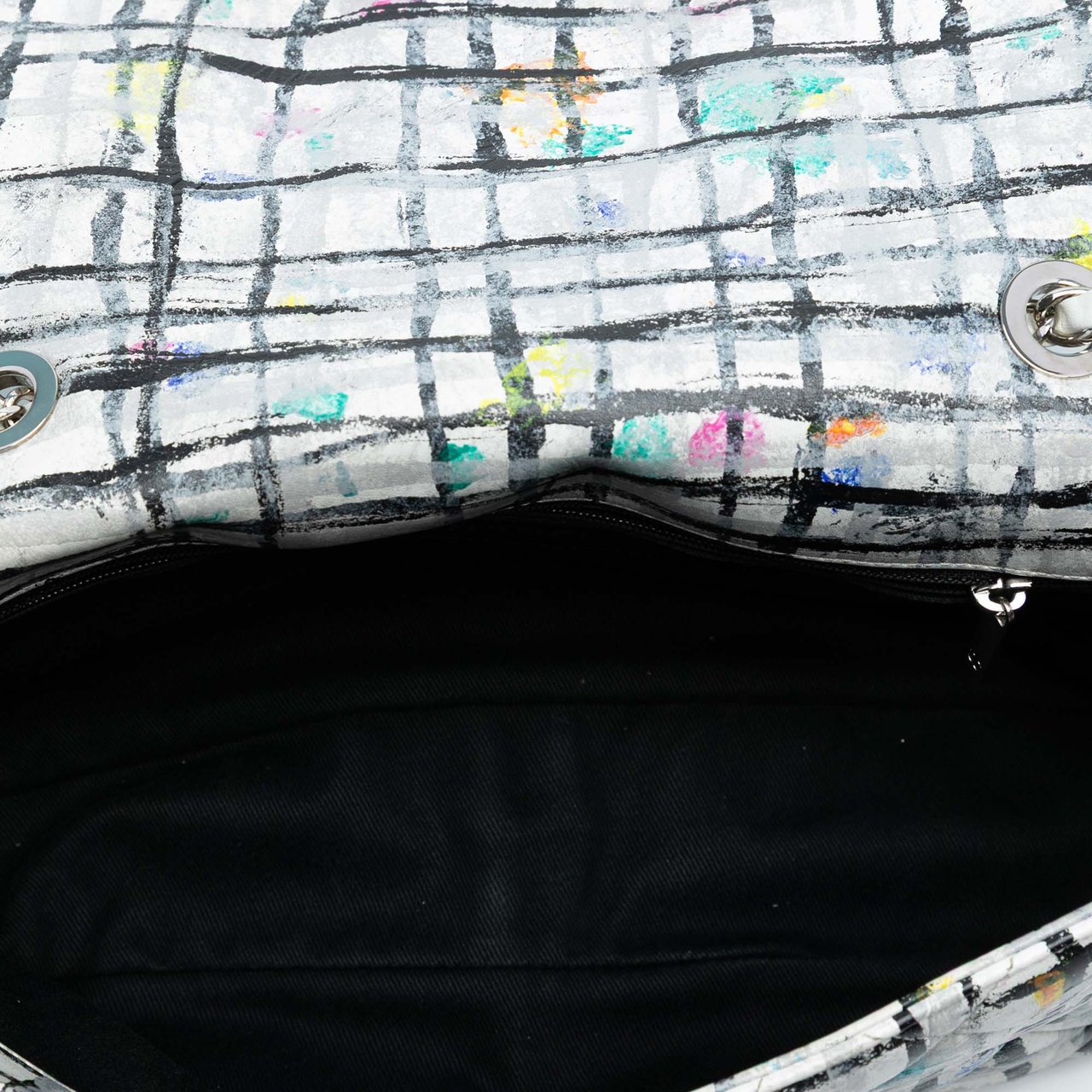 Chanel Medium Calfskin Hand Painted Graffiti Flap Wit