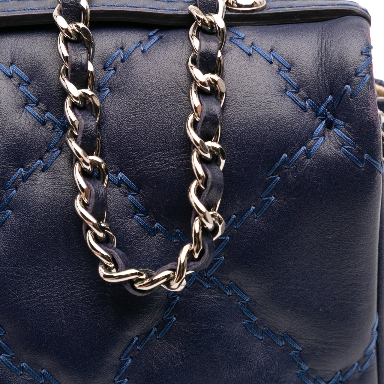 Chanel Mini Double Stitch Hamptons Flap Blauw