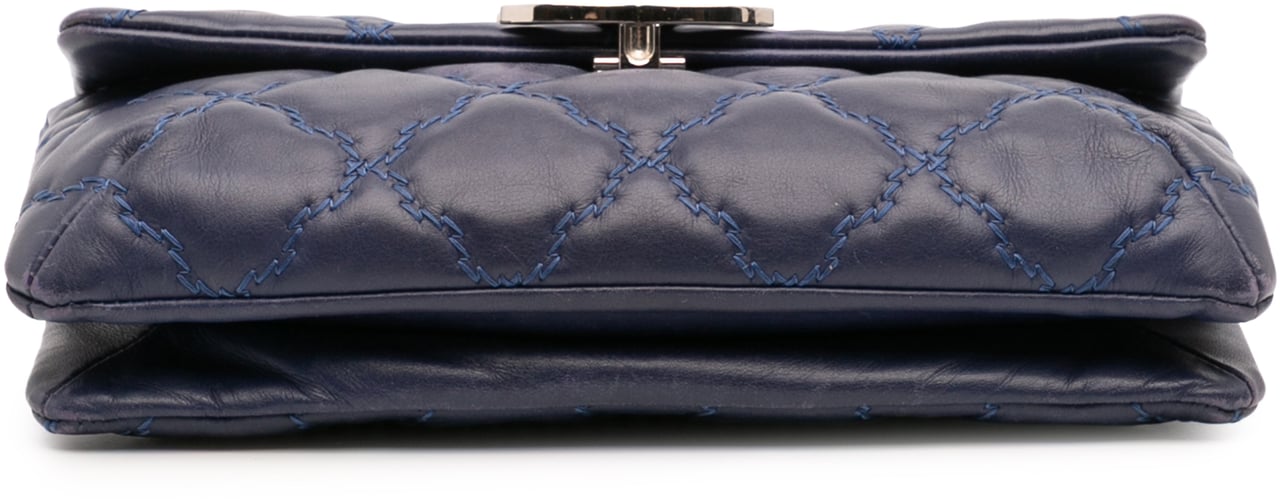 Chanel Mini Double Stitch Hamptons Flap Blauw