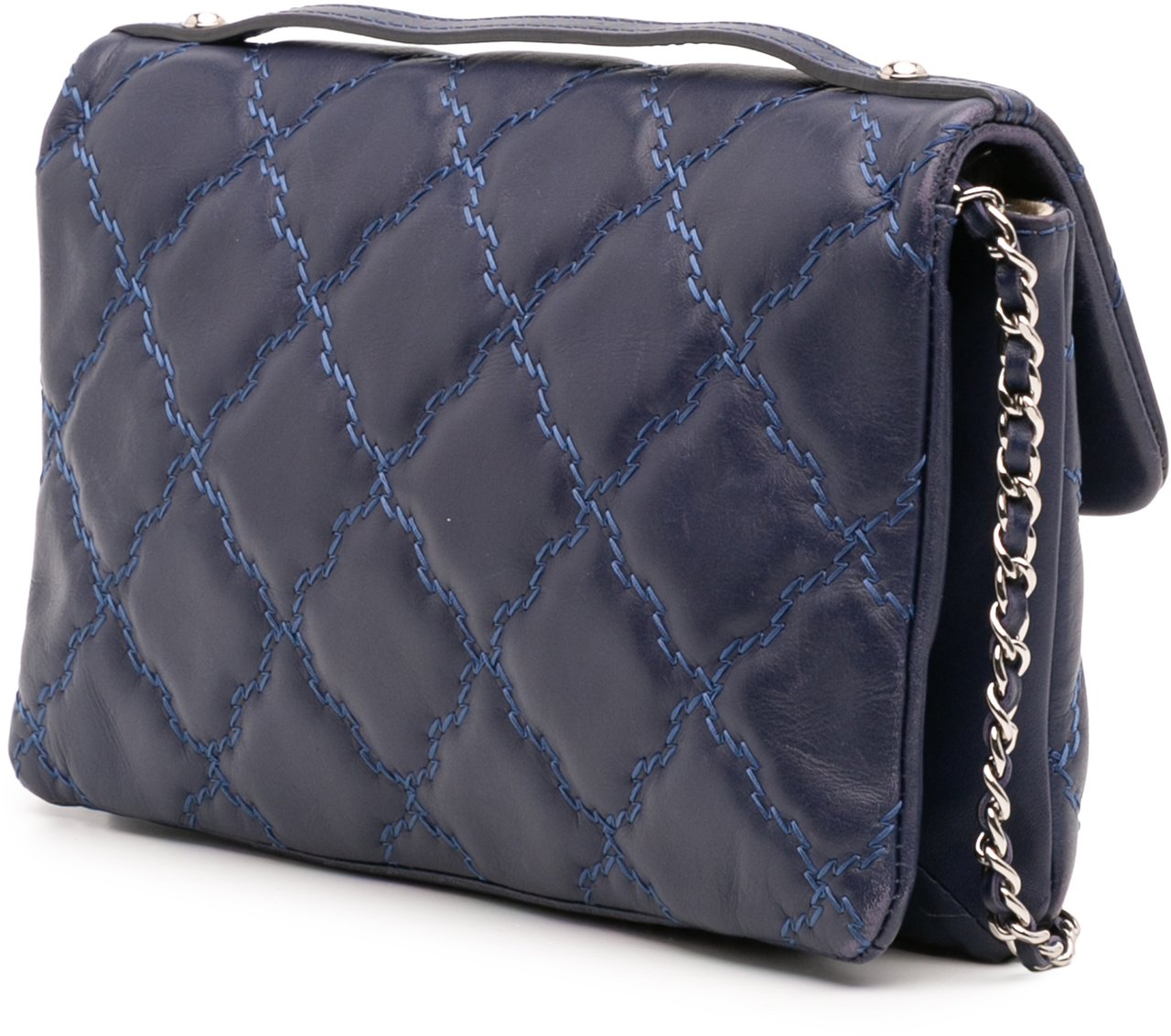 Chanel Mini Double Stitch Hamptons Flap Blauw