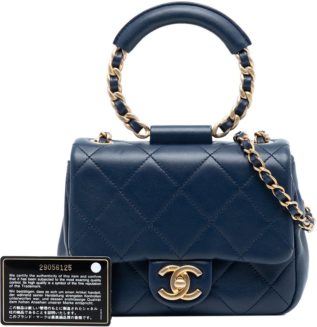 Chanel Mini Quilted Lambskin In The Loop Flap Blauw