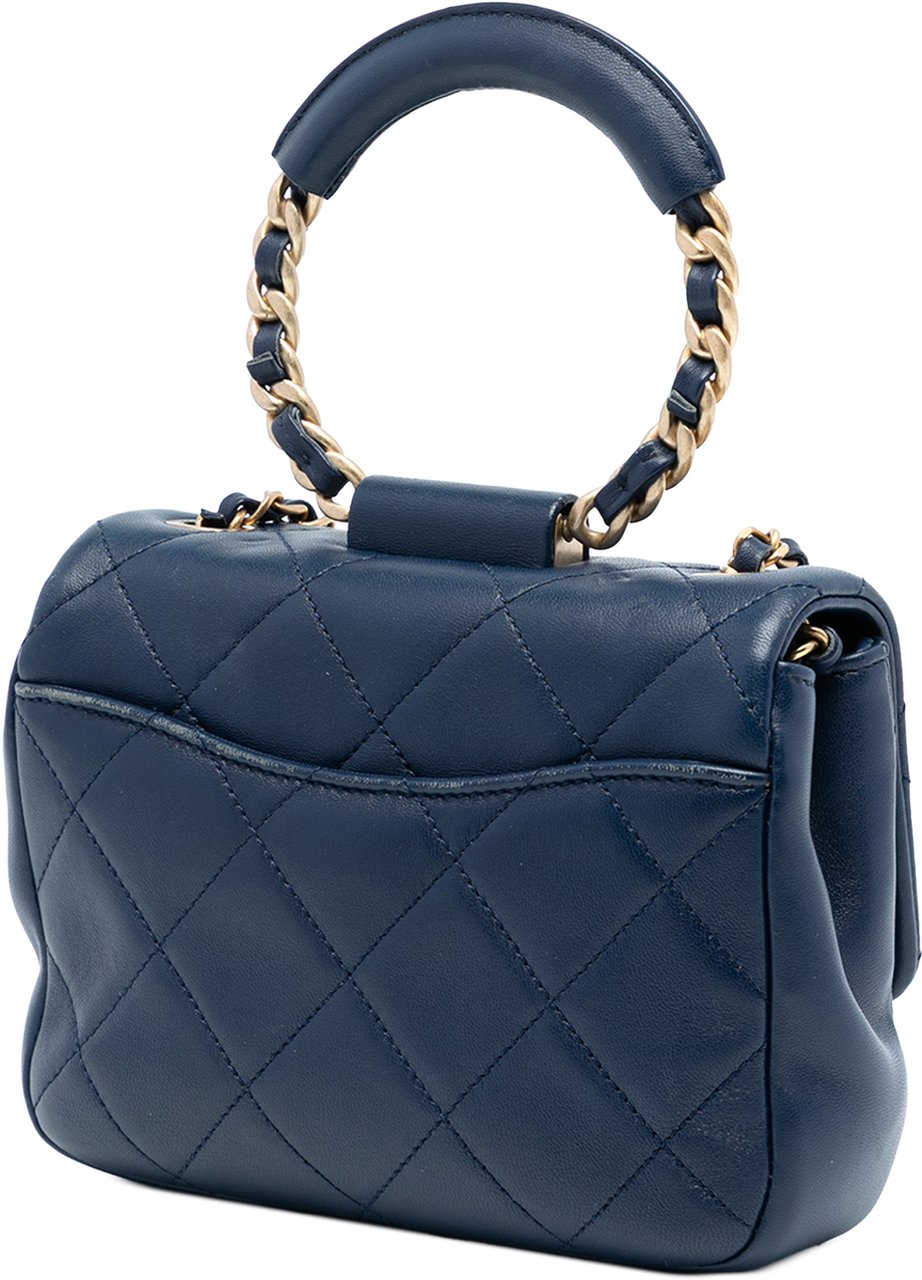 Chanel Mini Quilted Lambskin In The Loop Flap Blauw