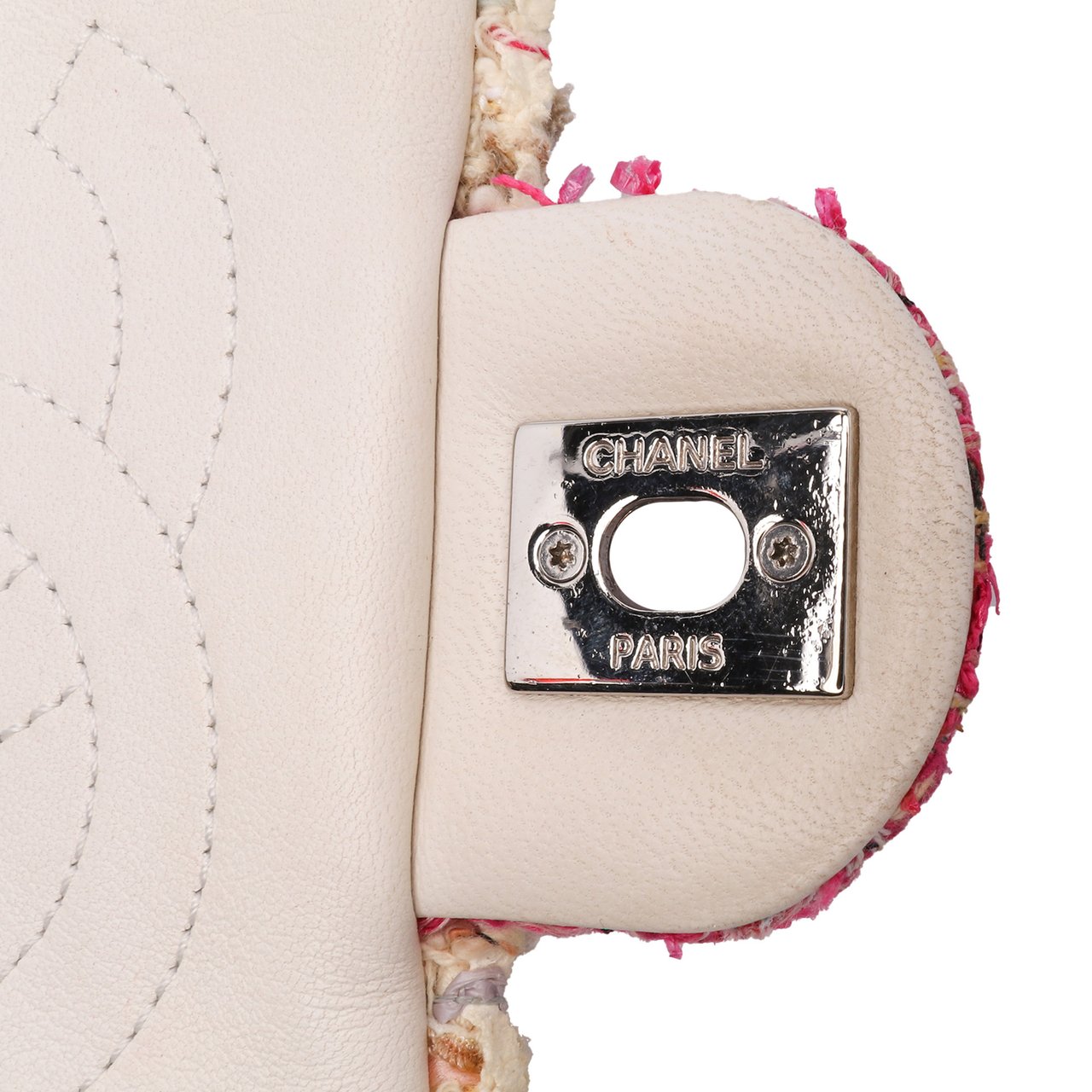 Chanel Quilted Lambskin and Tweed Elegant Trim Flap Wit