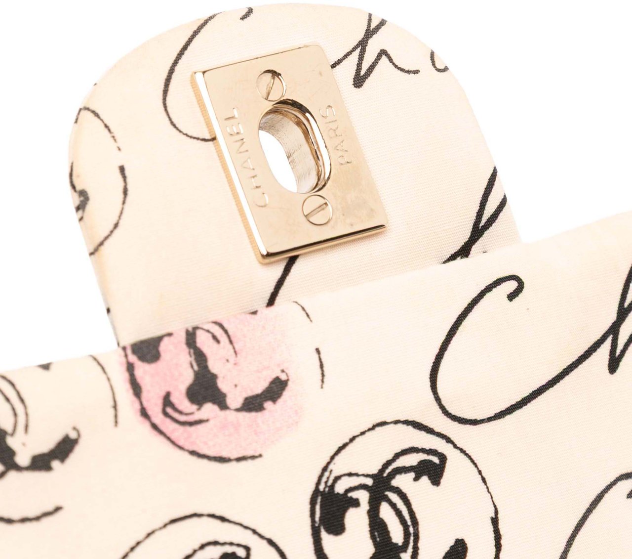 Chanel Small Quilted Nylon Printed Rue Cambon Flap Wit