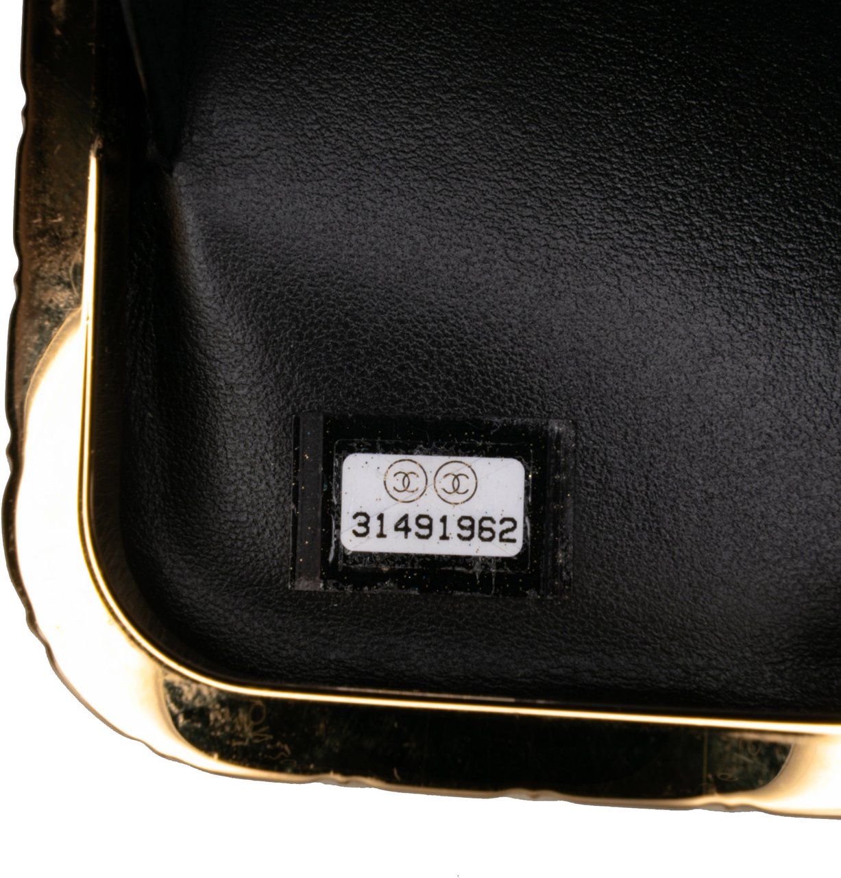 Chanel Large Glazed Goatskin Box With Chain Zwart