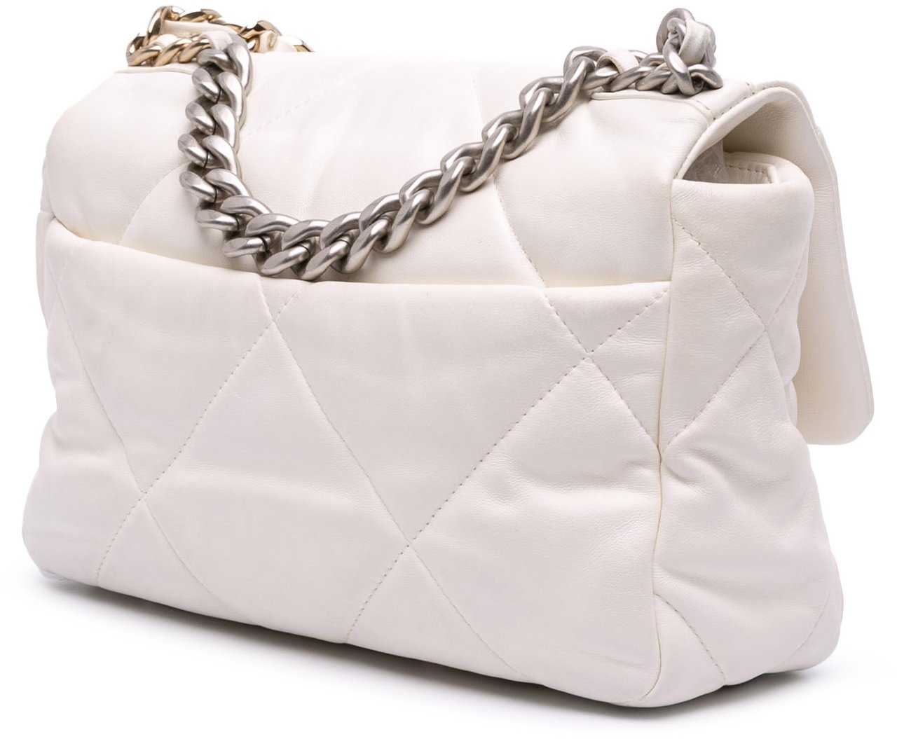 Chanel Medium Lambskin 19 Flap Wit