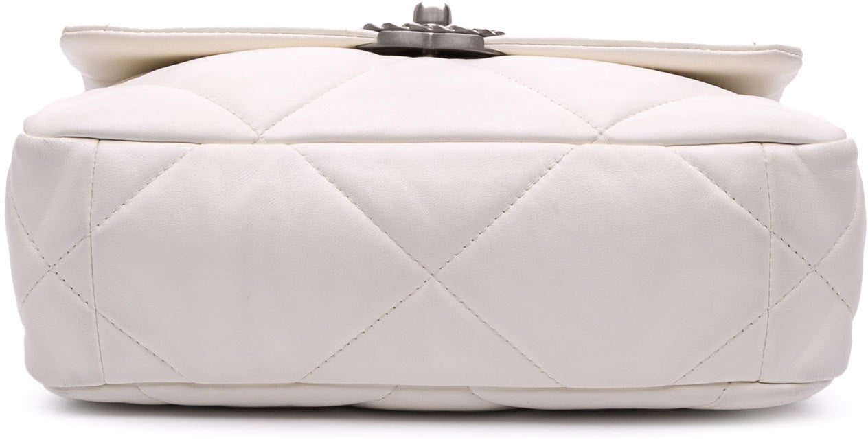 Chanel Medium Lambskin 19 Flap Wit