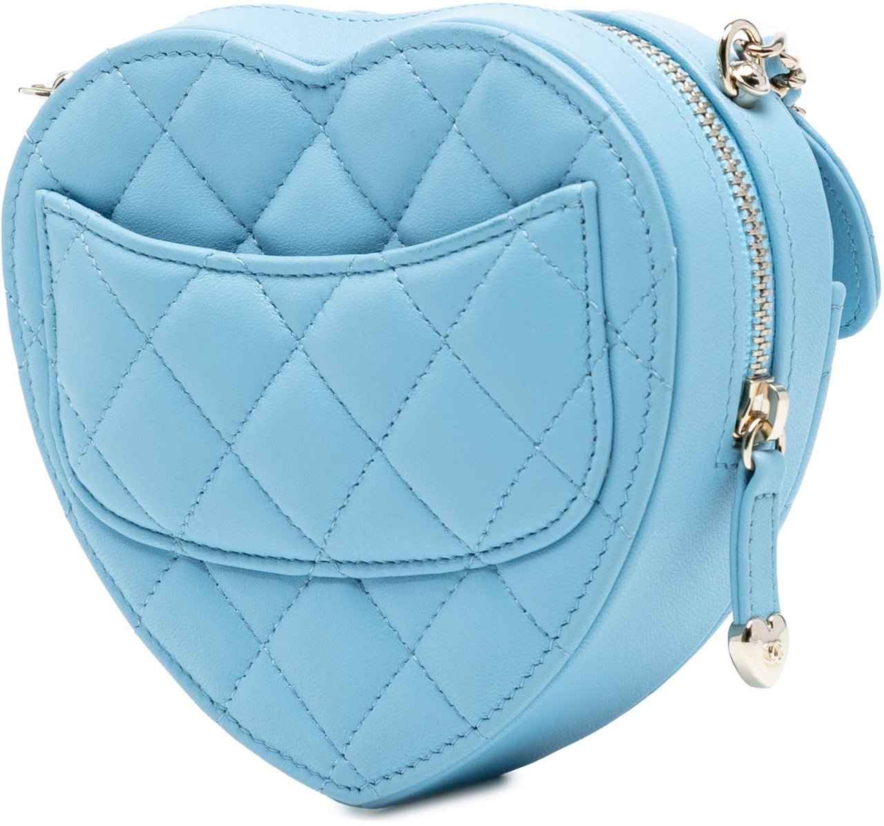 Chanel Mini Lambskin CC in Love Heart Crossbody Blauw