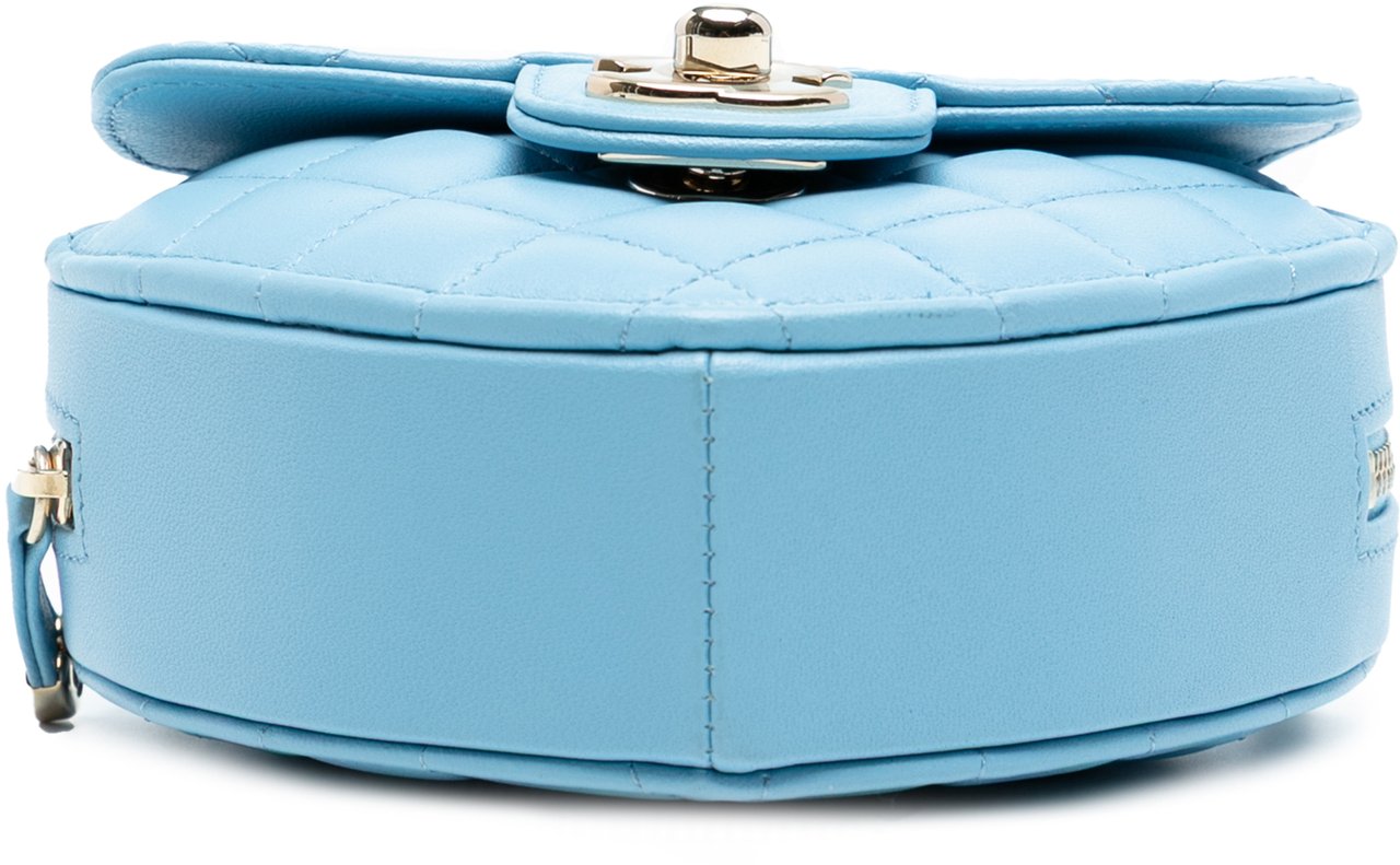 Chanel Mini Lambskin CC in Love Heart Crossbody Blauw