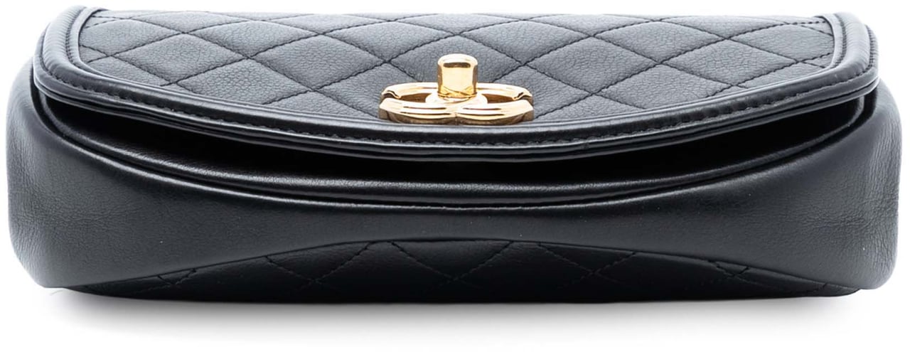 Chanel Small Quilted Calfskin Underline Flap Zwart