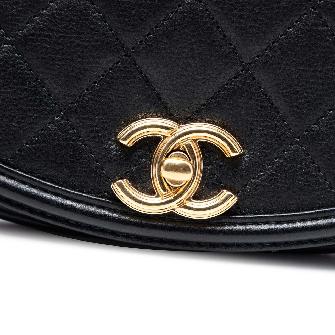 Chanel Small Quilted Calfskin Underline Flap Zwart
