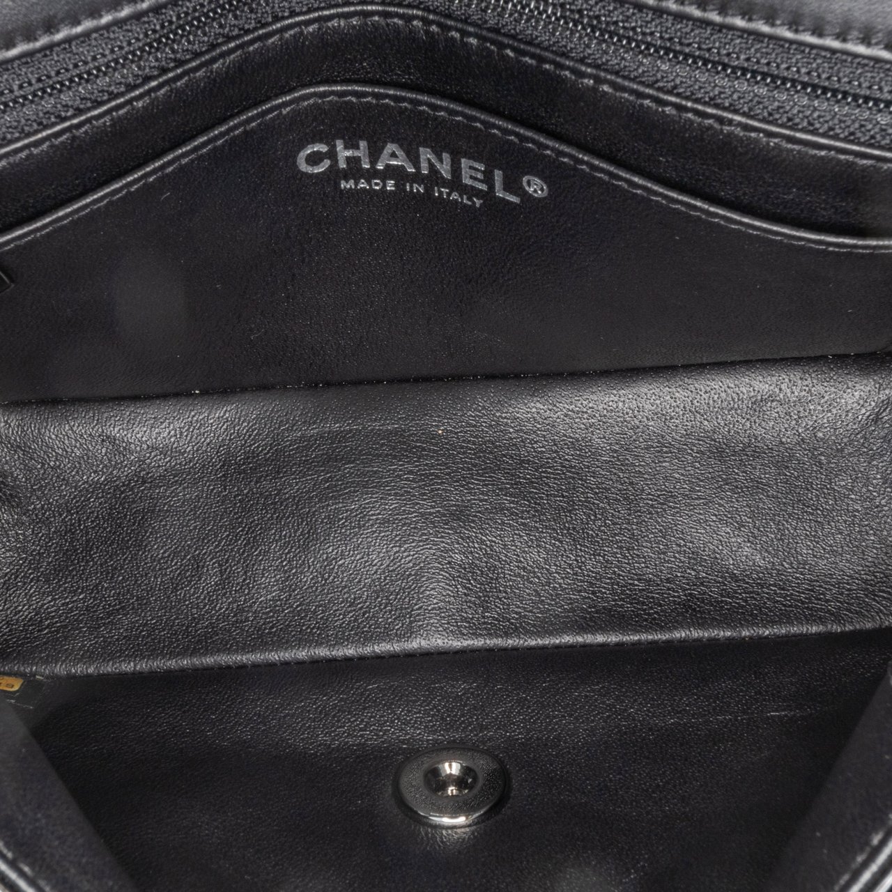 Chanel Mini Rectangular Classic Patent Single Flap Zwart