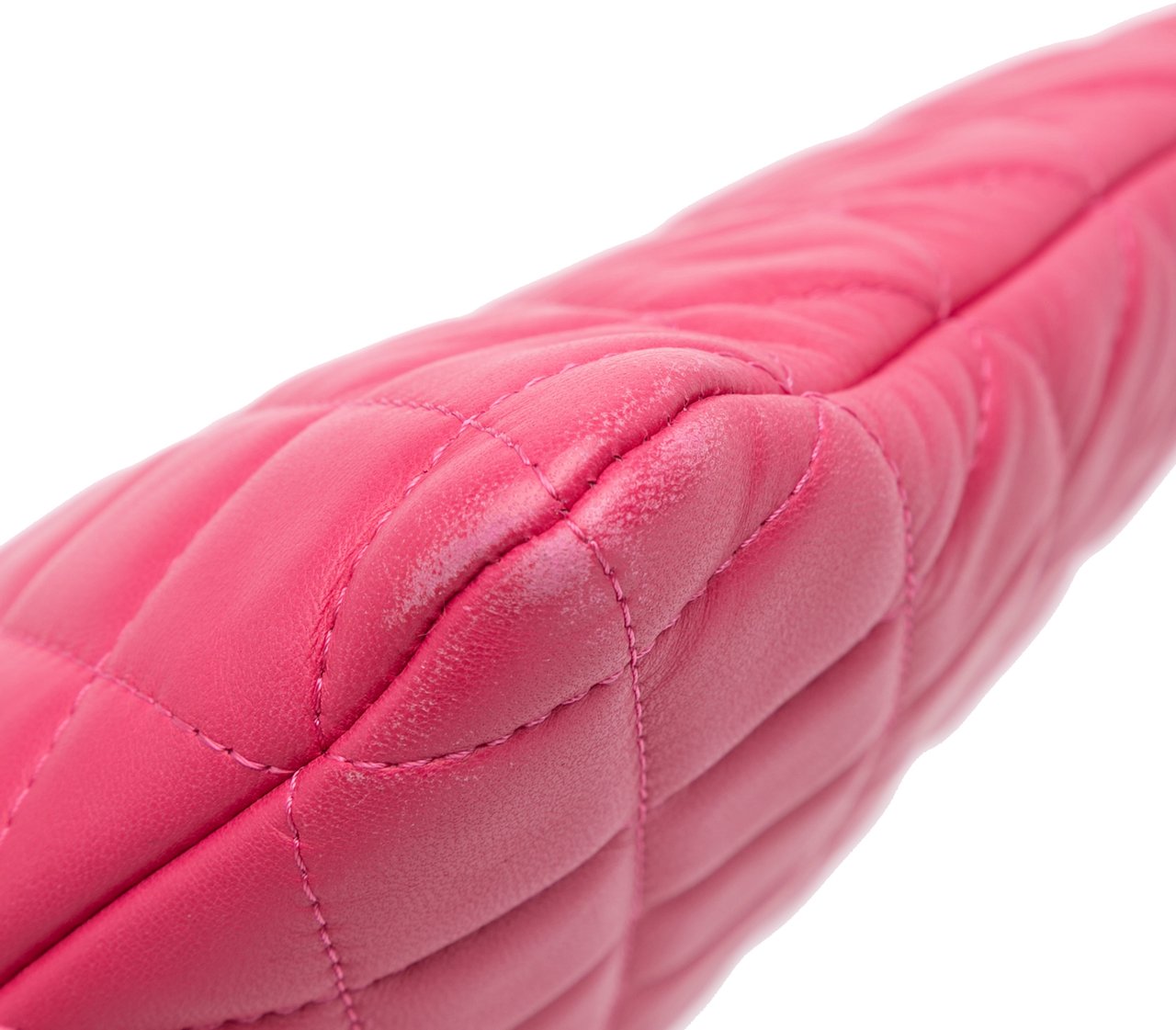 Chanel Large Quilted Lambskin O Case Clutch Roze