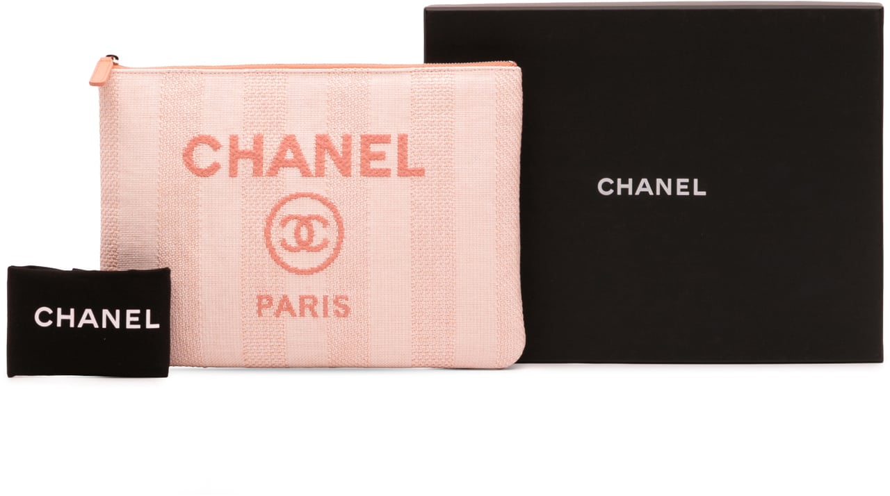 Chanel Medium Tweed Deauville O Case Roze