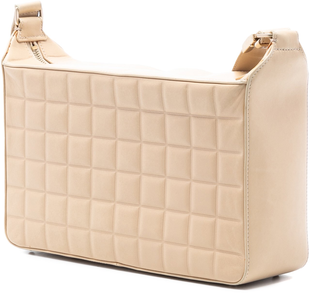 Chanel Medium Lambskin Chocolate Bar Shoulder Bag Bruin