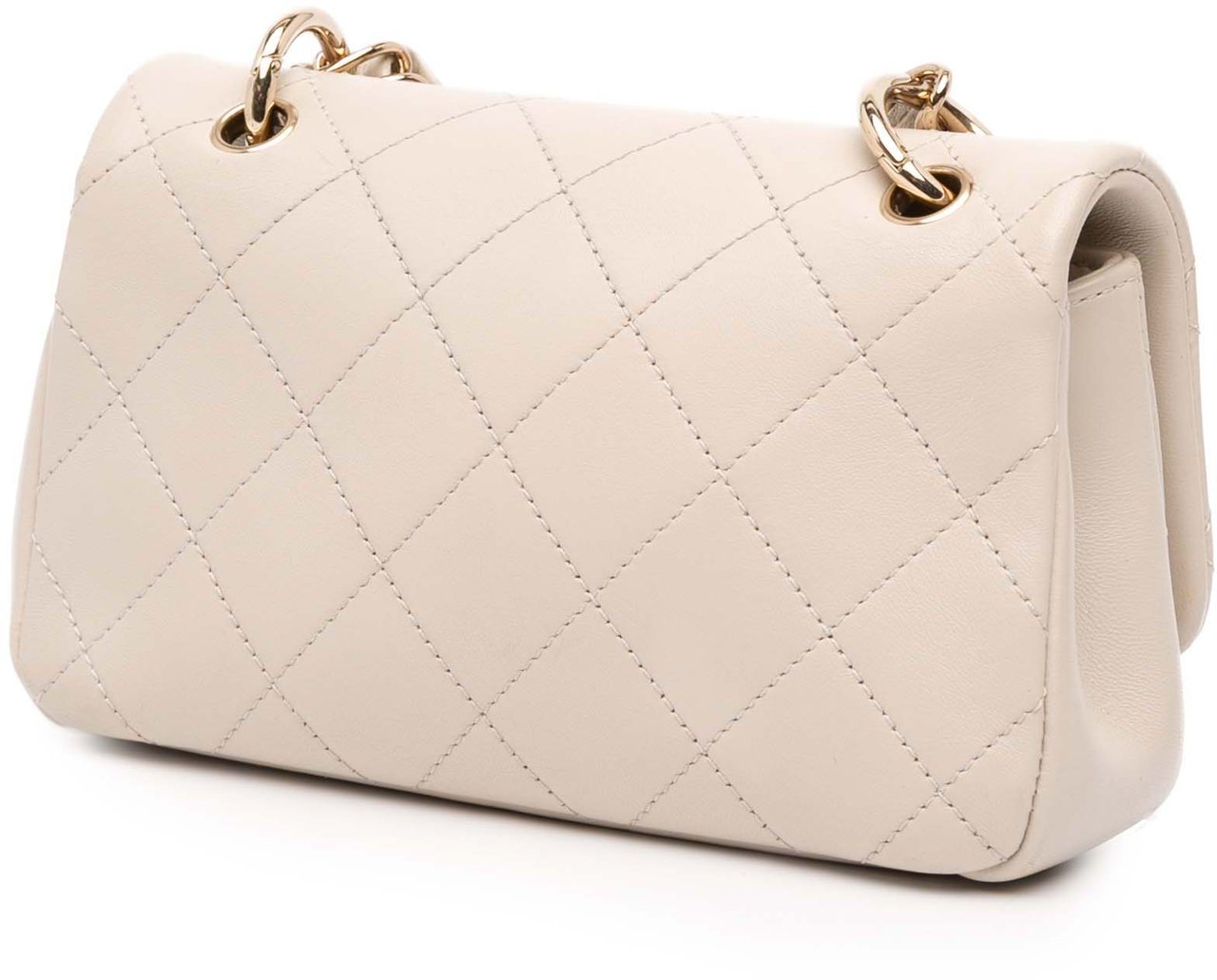 Chanel Medium Lambskin Twist Chain Enamel CC Flap Bruin