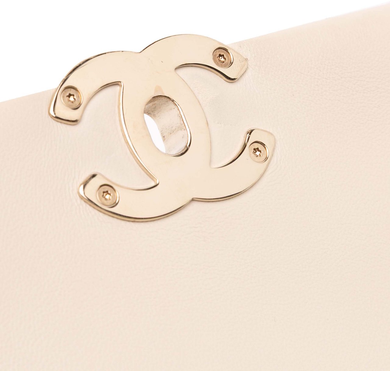 Chanel Medium Lambskin Twist Chain Enamel CC Flap Bruin