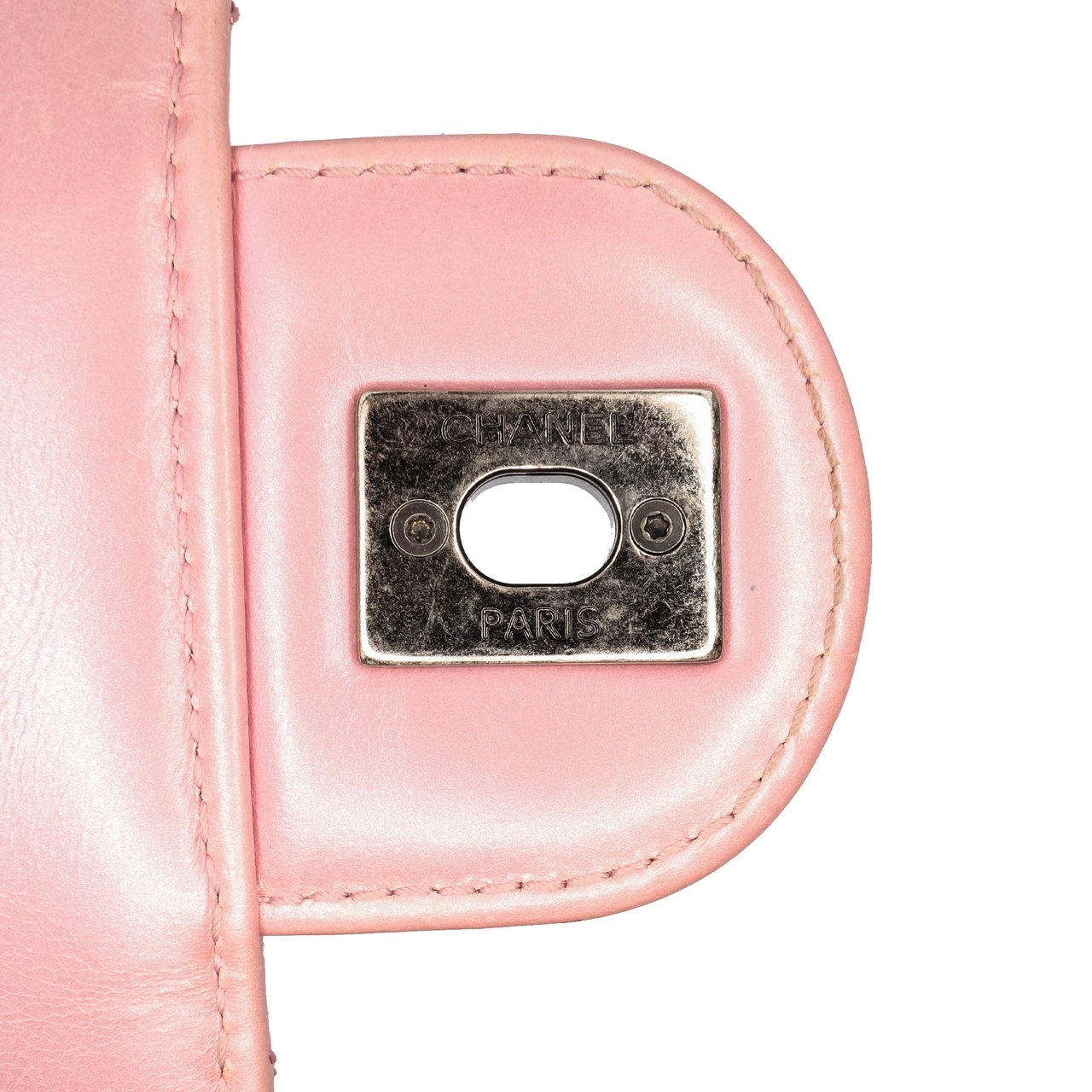 Chanel Mini Quilted Metallic Calfskin Coco Pleats Chain Flap Roze