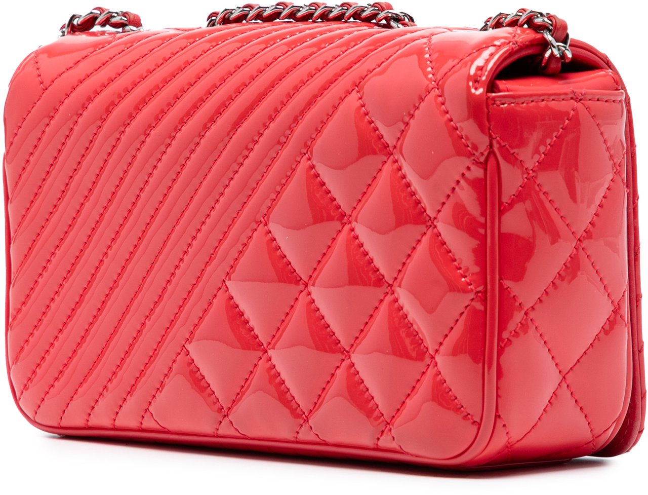 Chanel Small Patent Coco Boy Flap Rood