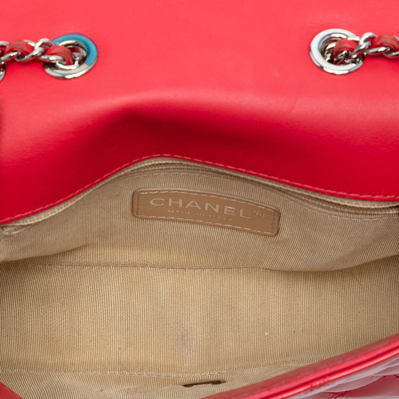 Chanel Small Patent Coco Boy Flap Rood