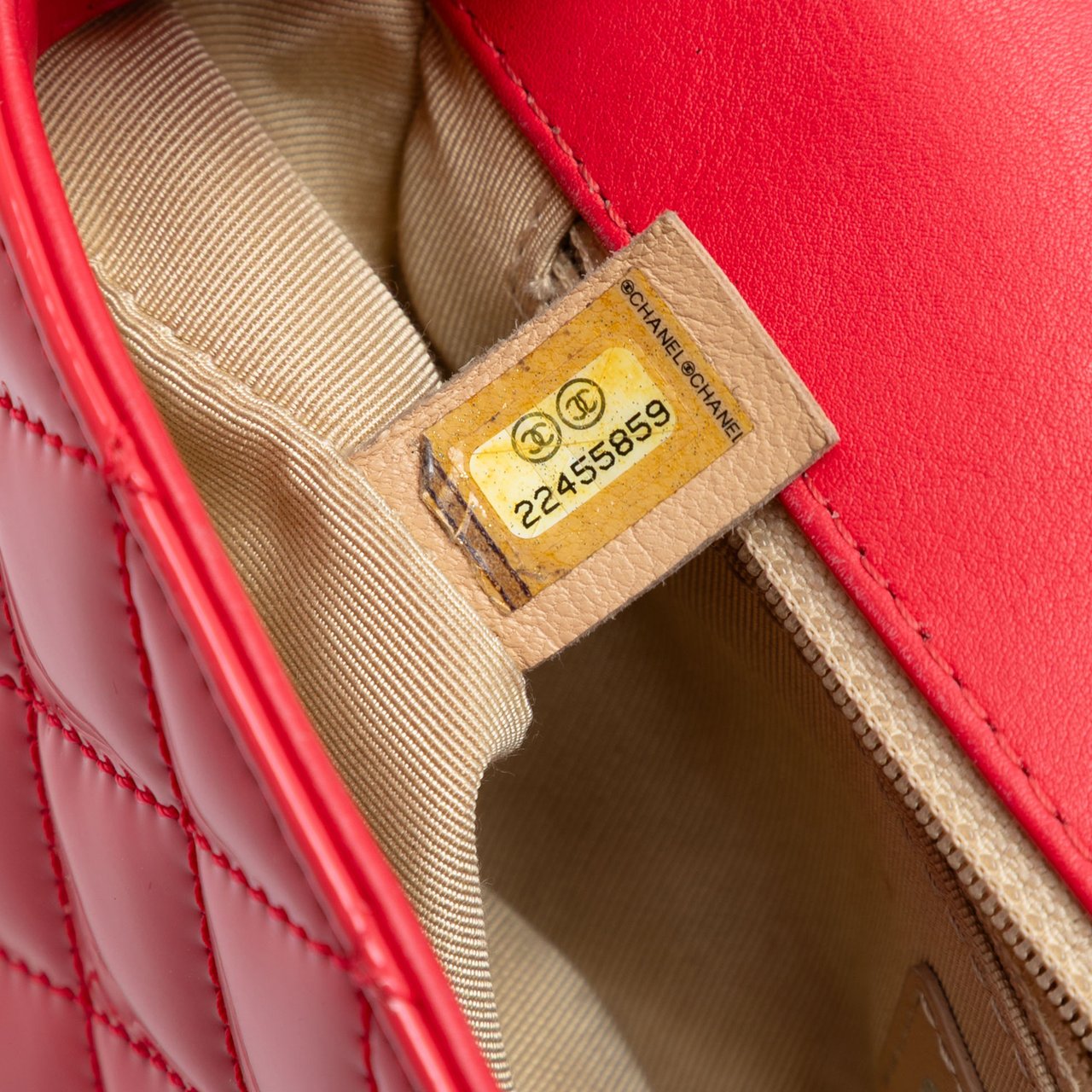 Chanel Small Patent Coco Boy Flap Rood