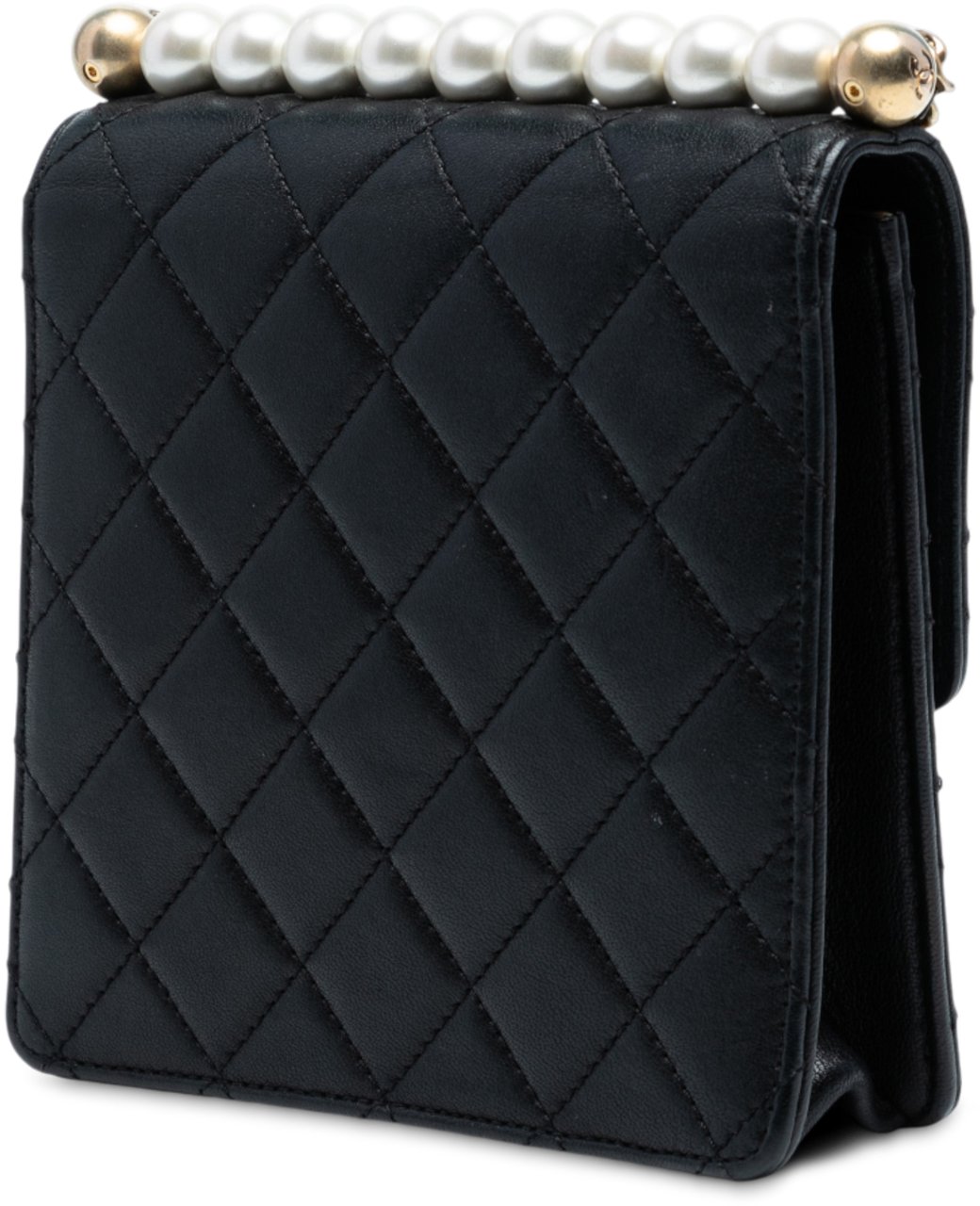 Chanel Small Lambskin Chic Pearls Flap Zwart