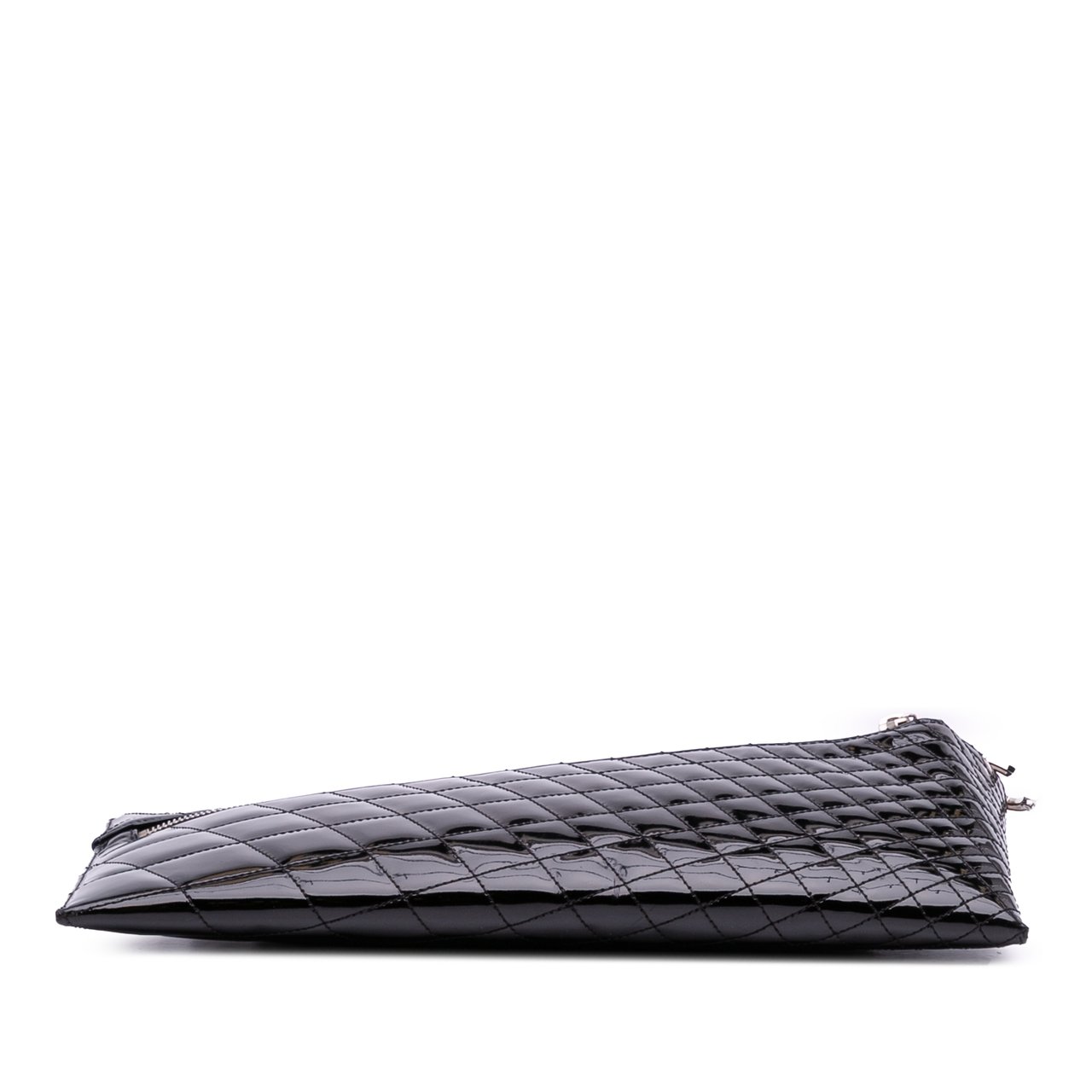 Chanel Quilted Patent Geometric Kaleidoscope Shoulder Bag Zwart