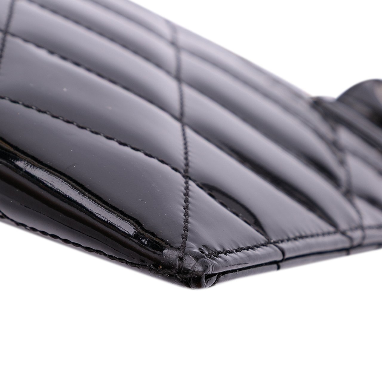 Chanel Quilted Patent Geometric Kaleidoscope Shoulder Bag Zwart