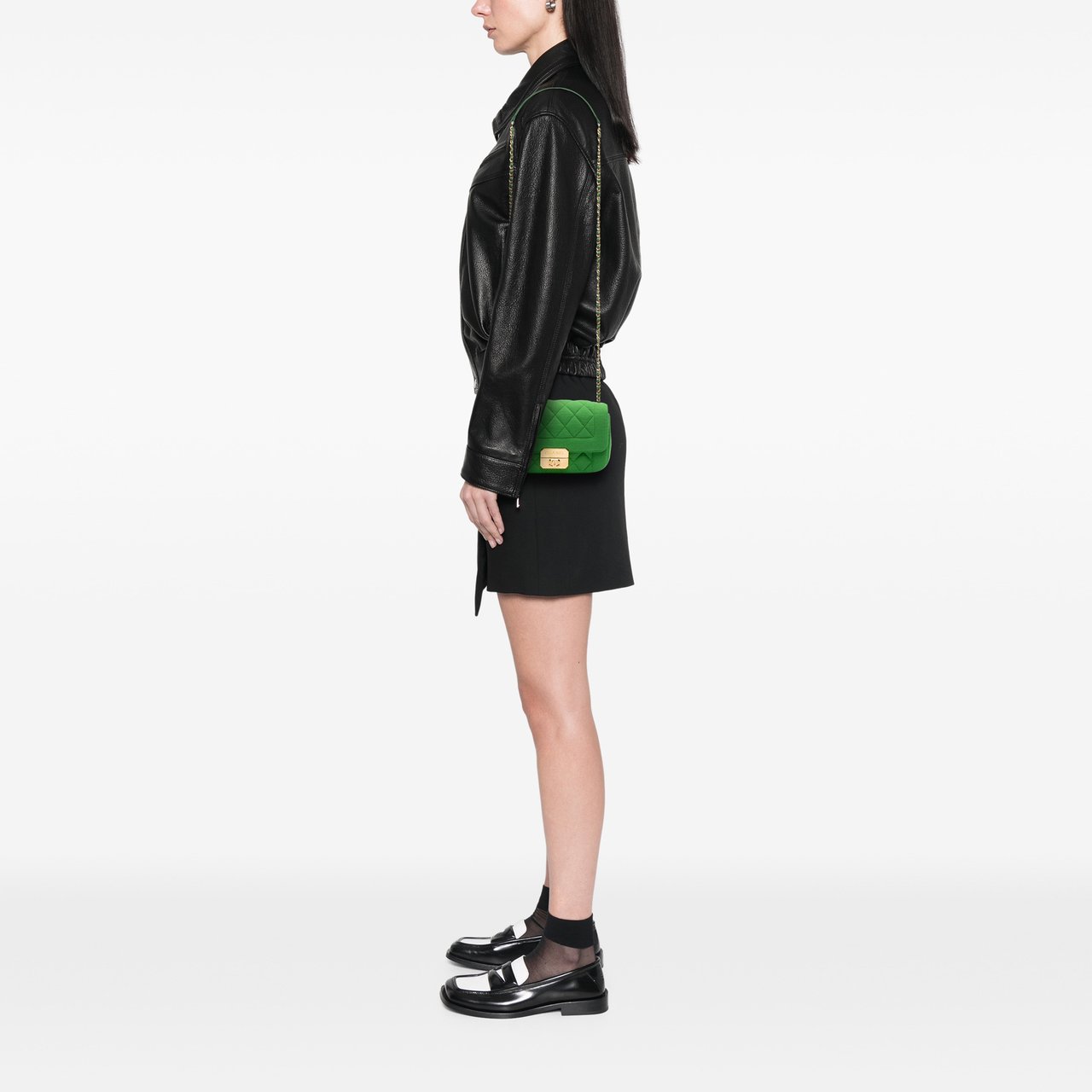 Chanel Mini Jersey Chic With Me Flap Groen