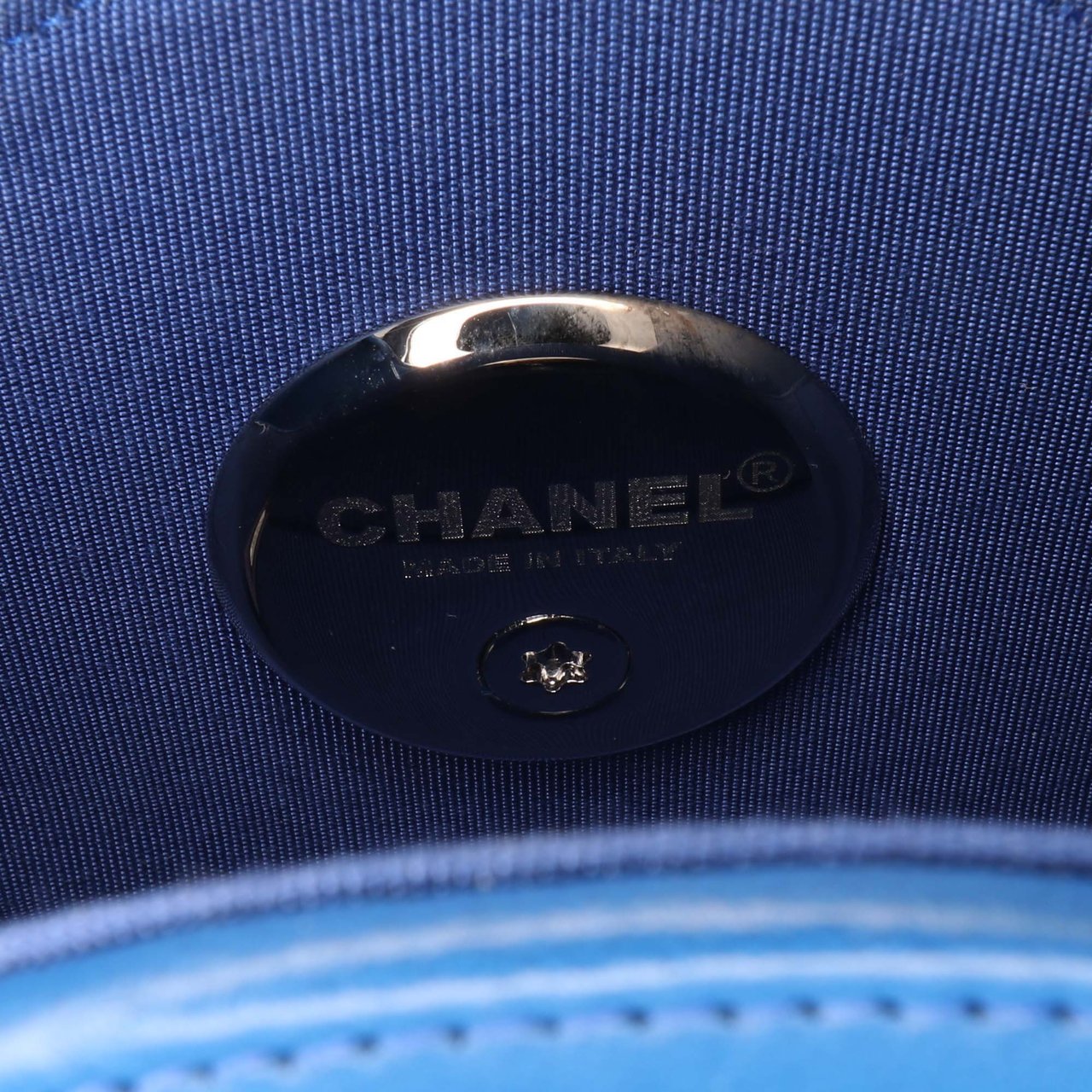 Chanel Lambskin Evening In The Air Crossbody Blauw