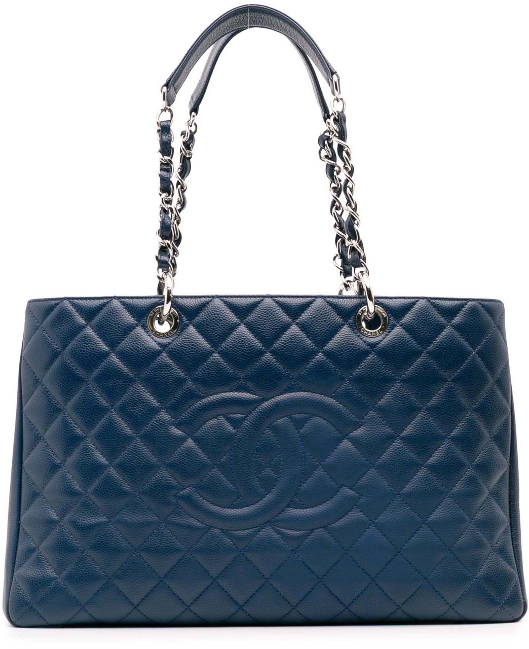 Chanel Caviar Grand Shopping Tote XL Blauw