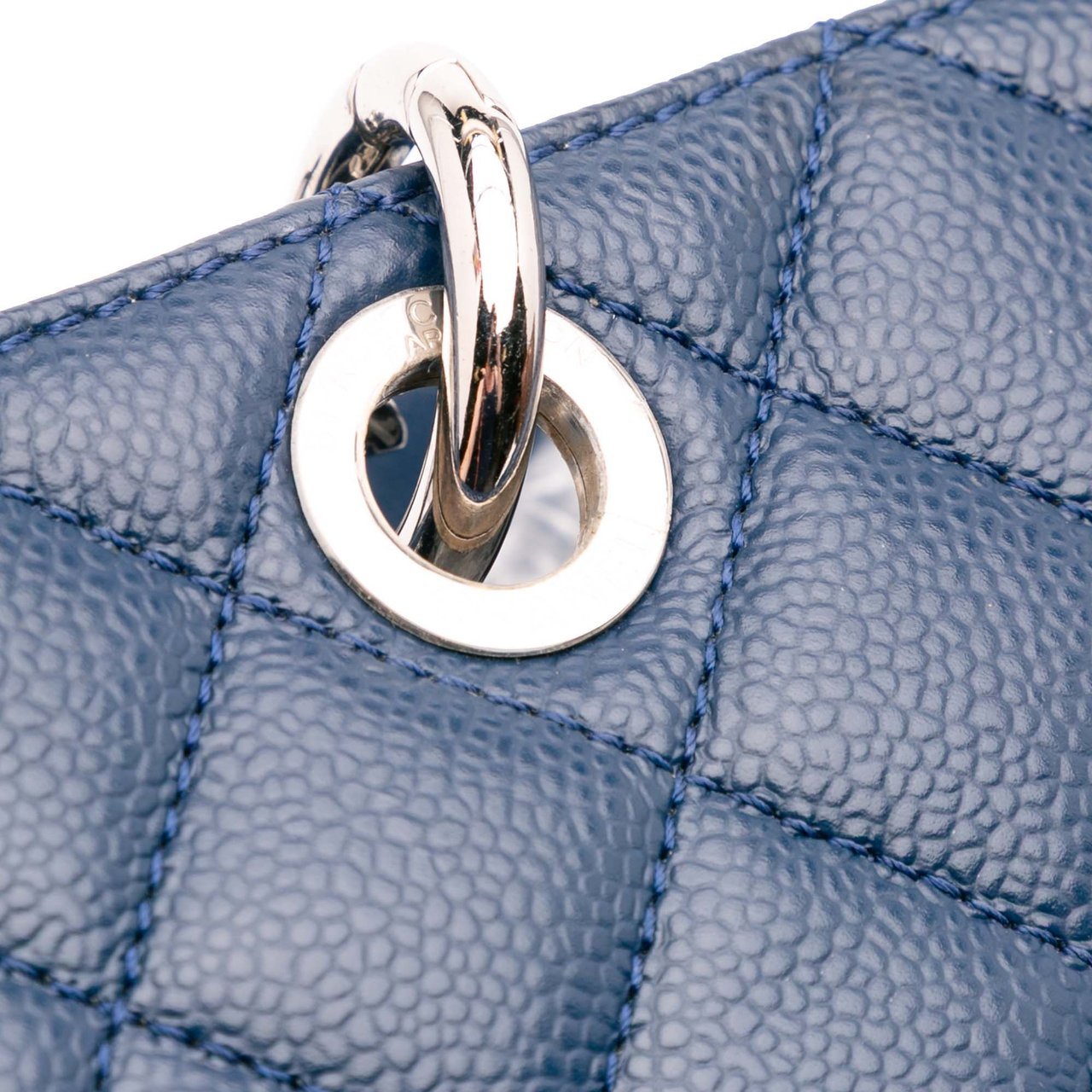 Chanel Caviar Grand Shopping Tote XL Blauw