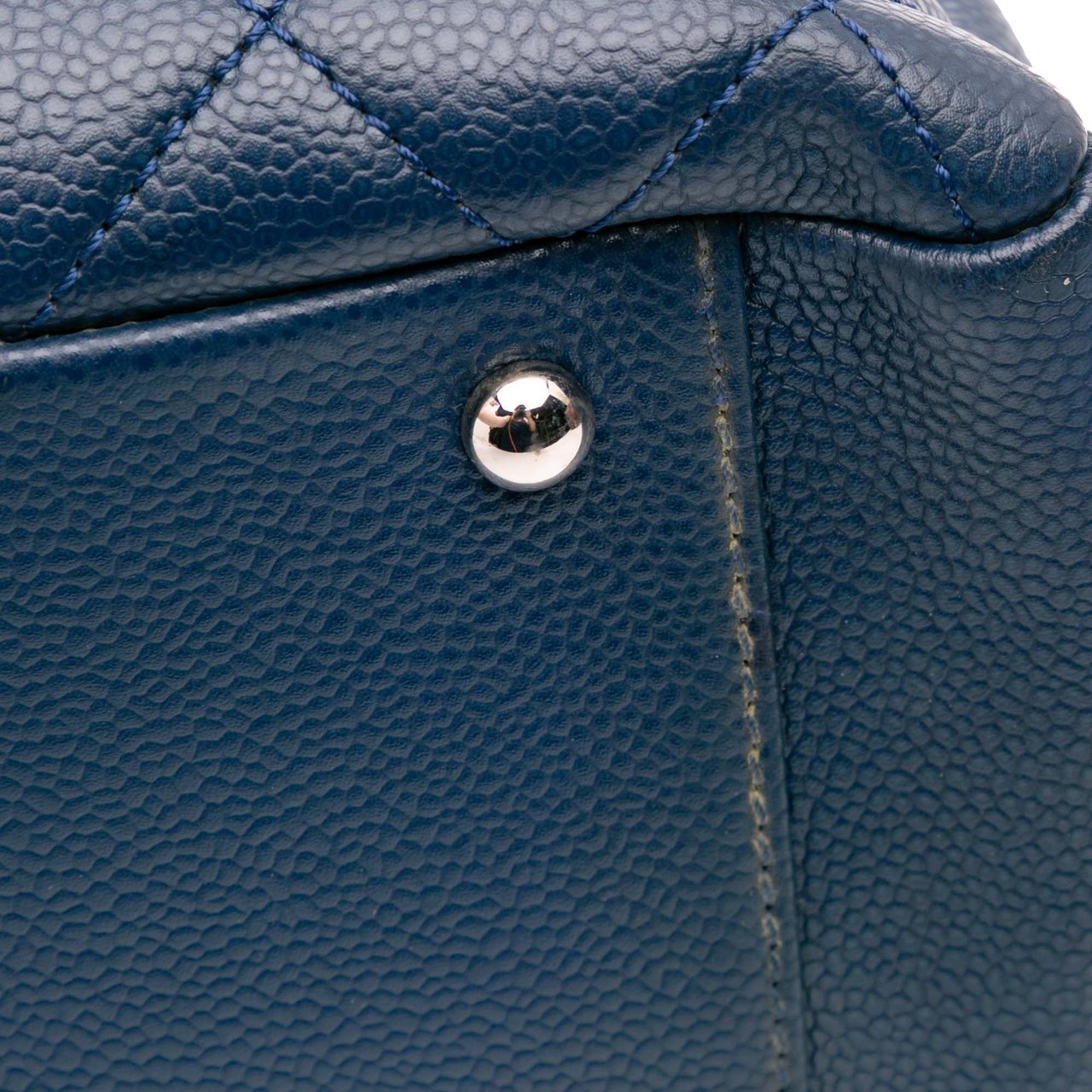 Chanel Caviar Grand Shopping Tote XL Blauw