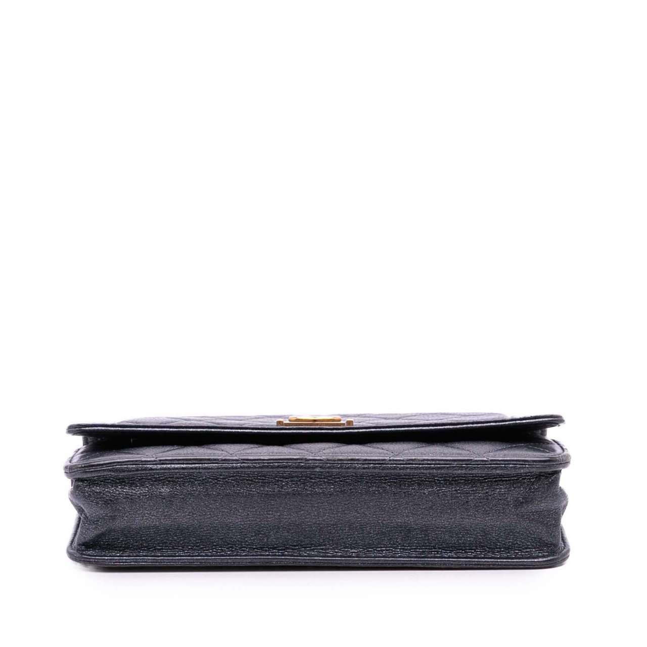 Chanel Quilted Lambskin Boy Wallet On Chain Zwart